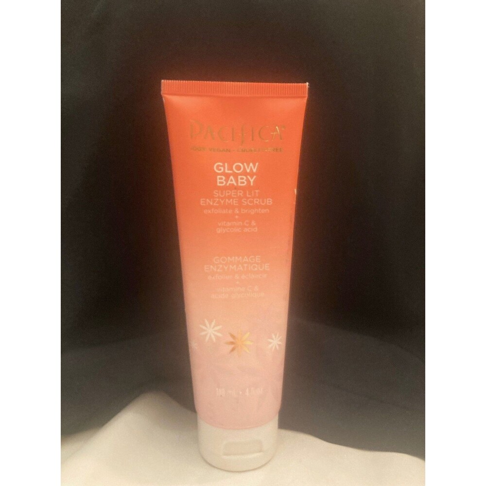 Pacifica Glow Baby Super Lit Enzyme Scrub 4oz Vit C Glycolic Acid Exfoliator New